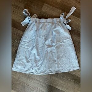 After Market Blue and White Striped Skirt with Bows on sides